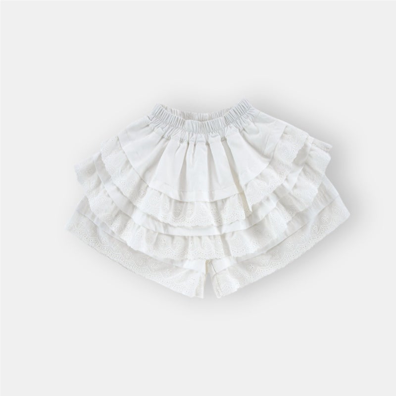 Girls' Lace Cake Skirt Pants 2025 Spring New Style Kidsren'S Korean Style A-Line Skirt Sweet Tutu Skirt - Image 2