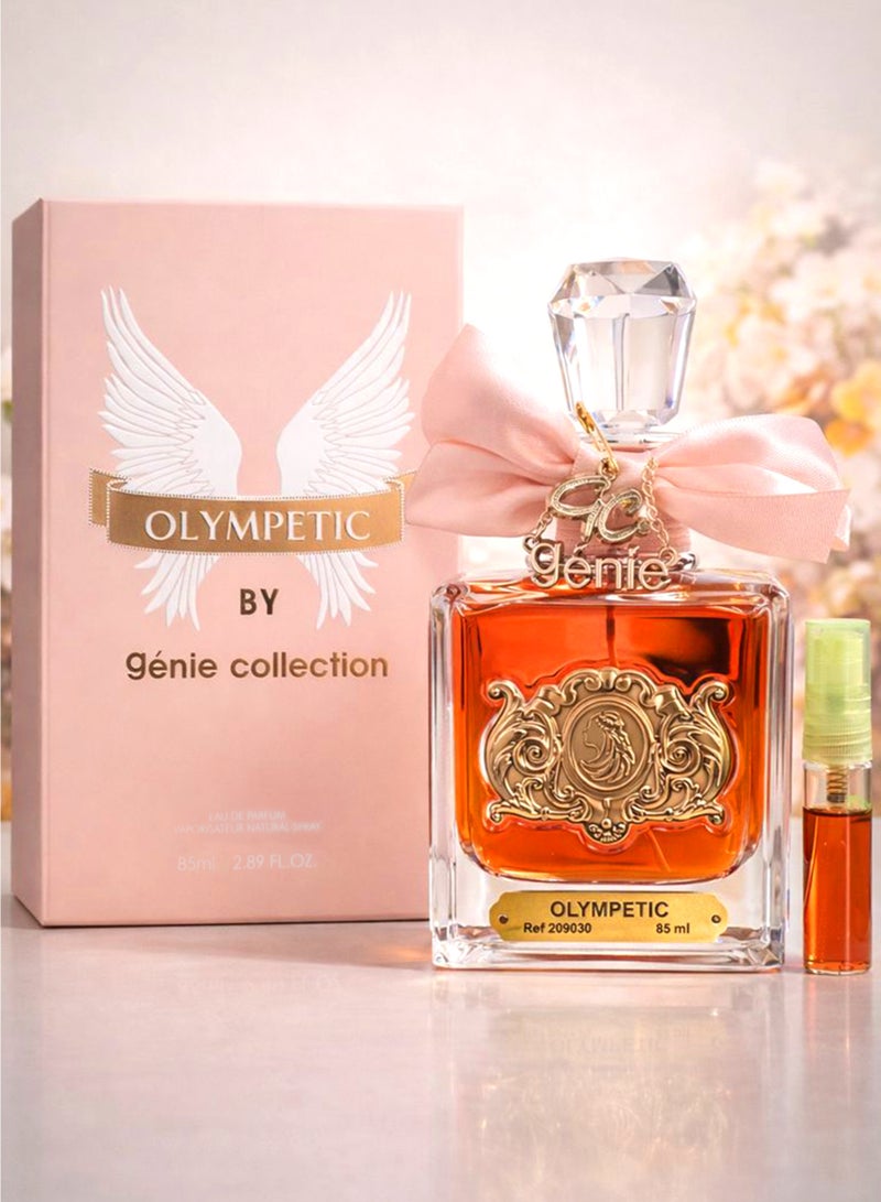 Genie Collection Elegant Perfume for Women The Genie Collection Olympetic No. 9030 85ml | Long Lasting Women Perfume with Sweet Vanilla, Fresh Spicy and White Floral Notes | Best Perfume for Women with A Free 5ml Travel Bottle - Image 1