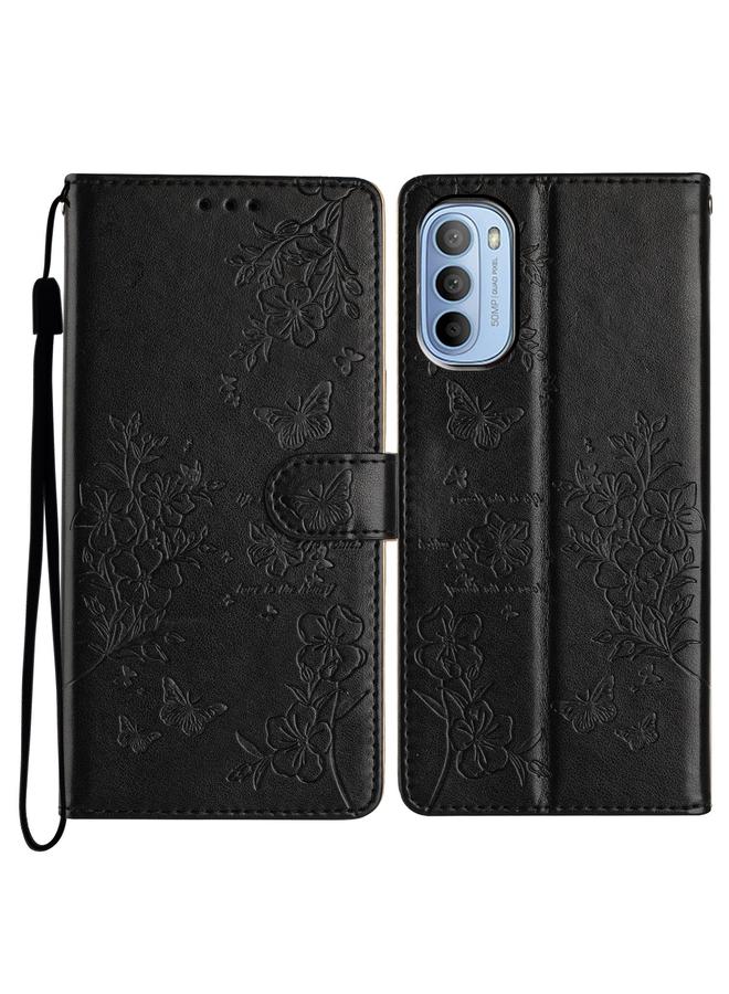 erorex Case For Motorola Moto G62 5G Butterflies and Flowers Leather Phone Case - Image 1
