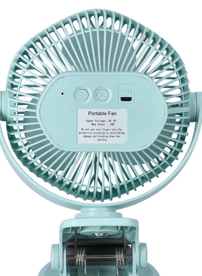 كريبتون مروحة صغيرة قابلة لإعادة الشحن مزودة بمصباح LED KNF5405 اخضر فاتح - Image 2