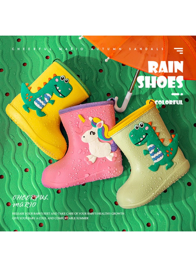 Cheerful Mario Children's Rain Shoes Boys' Rain Boots Water Shoes 2-year-old Baby Water Shoes Set Shoes Non-slip Girls' Toddler Waterproof Girls' Jelly Shoes - Image 1