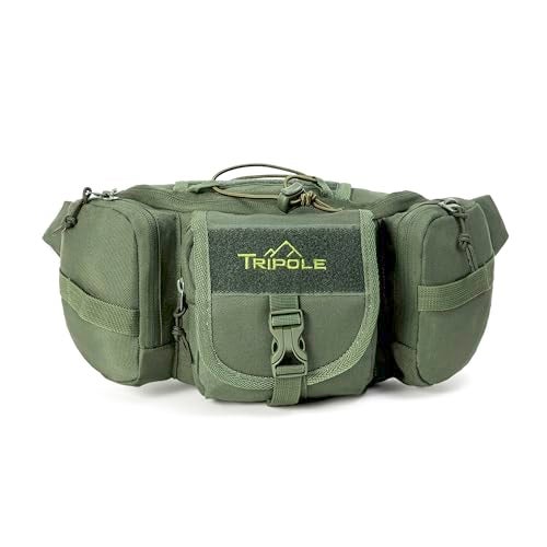 Tripole Tactical Waist Pack and Fanny Bag for Men & Women | Lightweight & Durable | for Travel, Hiking & Outdoor Use (Army Green) - Image 1