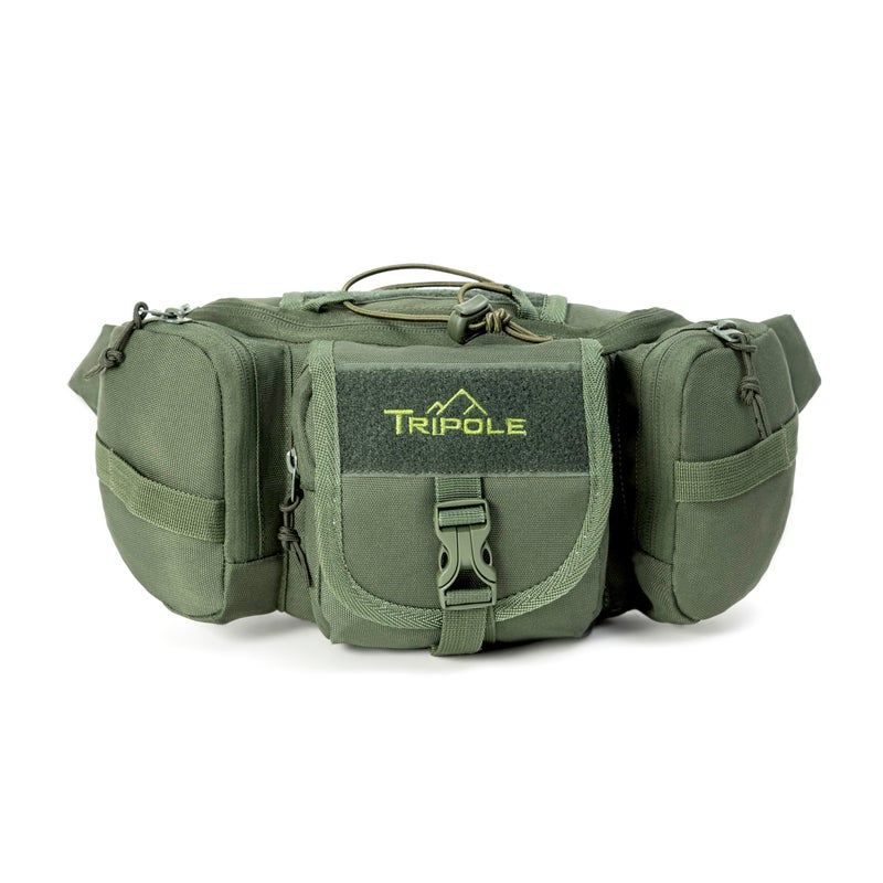 Tripole Tactical Waist Pack and Fanny Bag for Men & Women | Lightweight & Durable | for Travel, Hiking & Outdoor Use (Army Green) - Image 5
