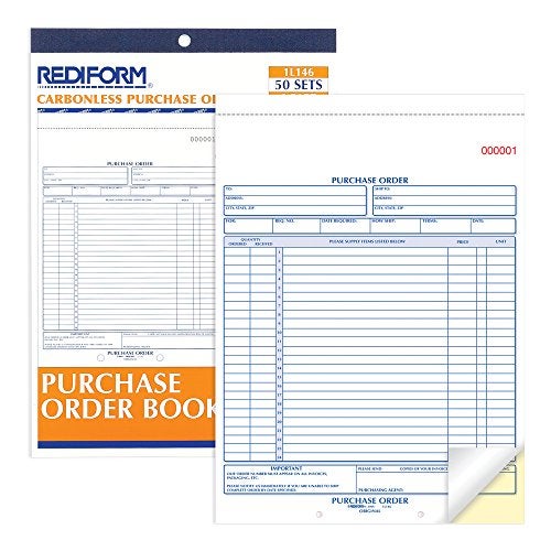 Rediform 1L146 Purchase Order Book, 8 1/2 x 11, Letter, Two-Part Carbonless, 50 Sets/Book - Image 2