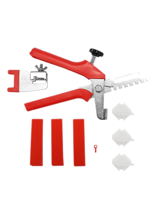 NIBEMINENT Tile Leveling System With Push Pliers Red/Silver/White