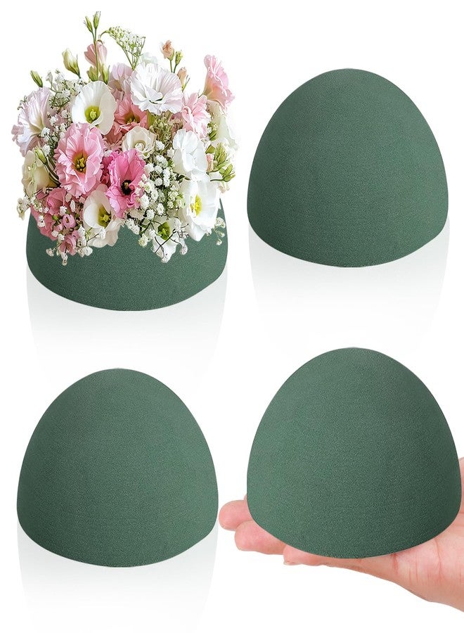 LOKIPA Floral Foam Round, 4 Pack Floral Dry Foam Half Ball for Artificial Plant Floral Arrangement and Wedding and Garden Decorations(5.51x2.76inch) - Image 1