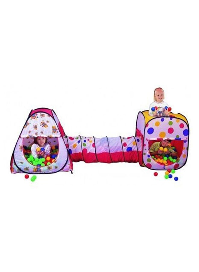 نيبمينينت خيمة لعب محمولة 3 في 1 خفيفة الوزن بتصميم نفق منقط ملون لحوض السباحة - Image 1
