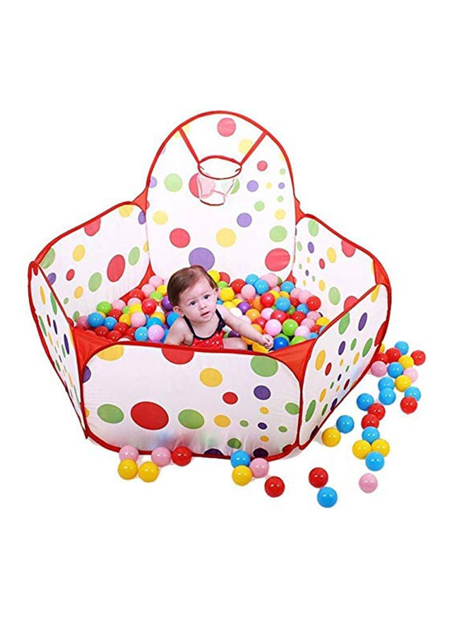 نيبمينينت خيمة لعب محمولة 3 في 1 خفيفة الوزن بتصميم نفق منقط ملون لحوض السباحة - Image 4