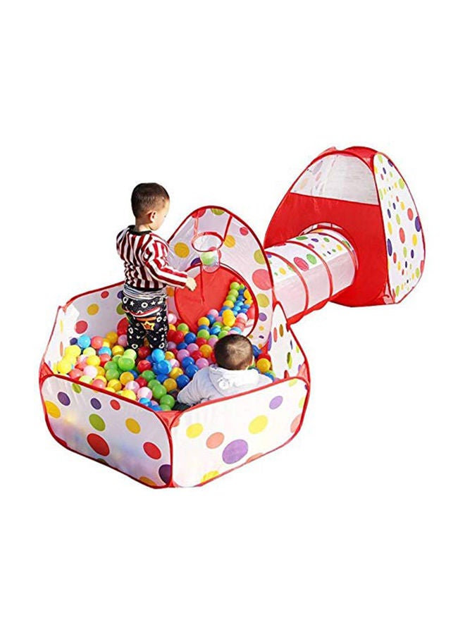 نيبمينينت خيمة لعب محمولة 3 في 1 خفيفة الوزن بتصميم نفق منقط ملون لحوض السباحة - Image 2