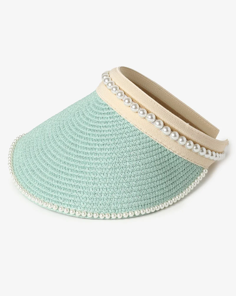 Haute Sauce Green Stylish Textured Hat
