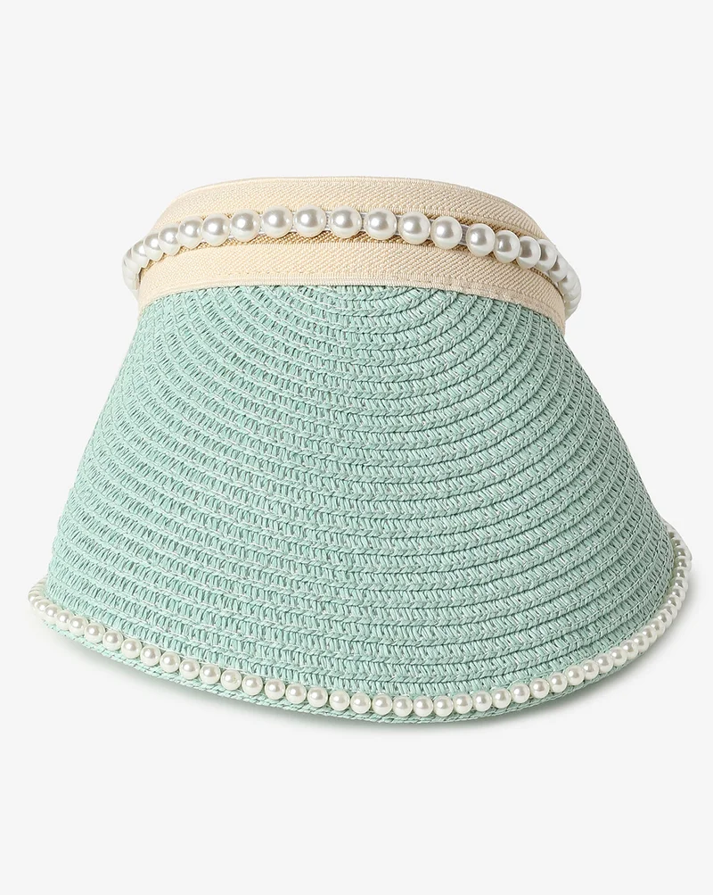 Haute Sauce Green Stylish Textured Hat