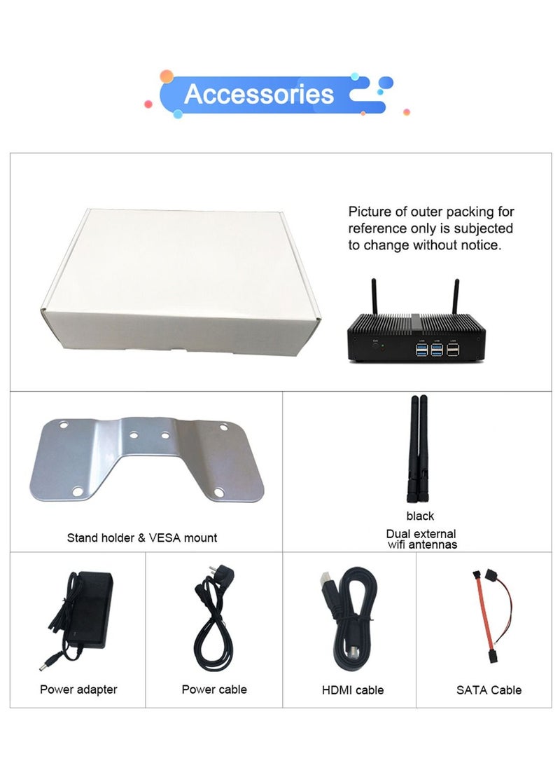 Generic - Mini PC Intel Core i3-7167U, Processor 2.8 Ghz, Windows 10 Home Mini Desktop Computer With Hdmi,Vga,Rj45 Port, 8Gb Ram ddr4, 256Gb ssd, Gigabit Ethernet Dual Band Wifi Bluetooth,4K HD - Image 1