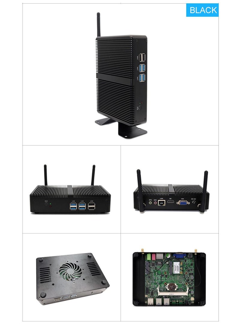 Generic - Mini PC Intel Core i3-7167U, Processor 2.8 Ghz, Windows 10 Home Mini Desktop Computer With Hdmi,Vga,Rj45 Port, 8Gb Ram ddr4, 256Gb ssd, Gigabit Ethernet Dual Band Wifi Bluetooth,4K HD - Image 1