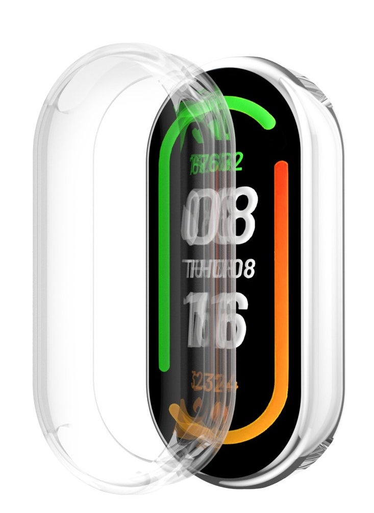 Youque TPU Shockproof Screen Protector Cover Case for Xiaomi Band 9 Clear 