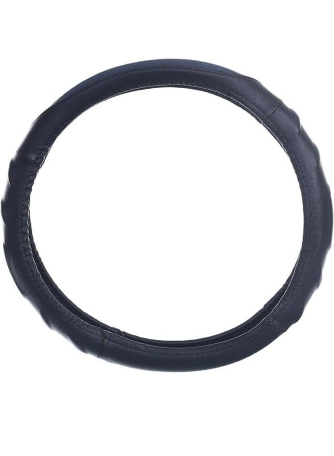 غطاء طارة دركسيون من الجلد والمطاط والالياف الكربونية - كحلي - Image 2