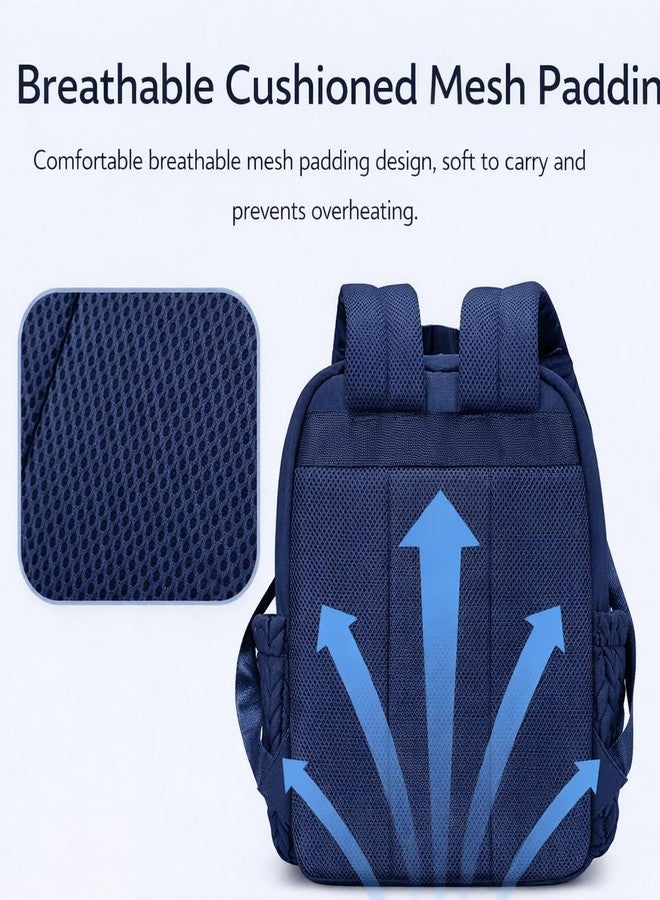 Winnies Diaper Backpack for Multi-Function Bag with Changing Pad, Insulated Bottle Holders Large Capacity diaper backpack for Travel Essentials, Moms, Dads New Born Babys (Blue) - Image 3