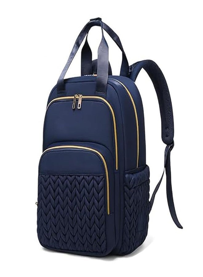 Winnies Diaper Backpack for Multi-Function Bag with Changing Pad, Insulated Bottle Holders Large Capacity diaper backpack for Travel Essentials, Moms, Dads New Born Babys (Blue) - Image 1