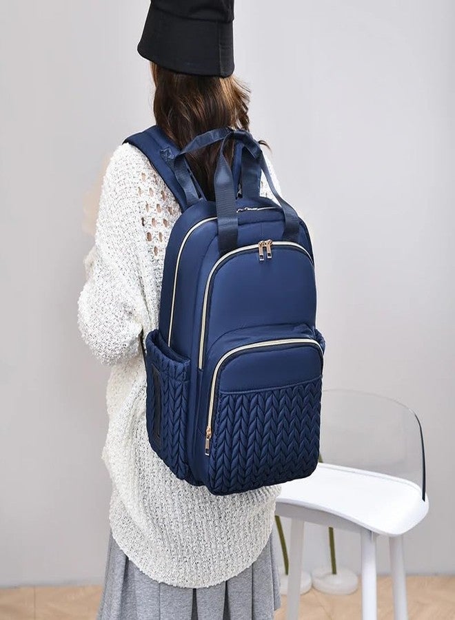 Winnies Diaper Backpack for Multi-Function Bag with Changing Pad, Insulated Bottle Holders Large Capacity diaper backpack for Travel Essentials, Moms, Dads New Born Babys (Blue) - Image 5