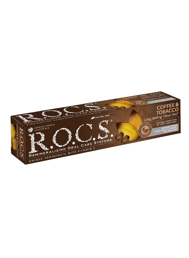 R.O.C.S معجون أسنان القهوة والتبغ 60 مل - Image 1