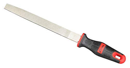 FITOOL 8-Inch Diamond Coated Flat File, Medium #150 Grit, for Glass, Tile, Ceramic and Stone, Granite, Marble, Concrete, Big Comfort Massage Handle Grip, Total Length 12.4-Inches, Glass Ceramic Tile File - Image 1
