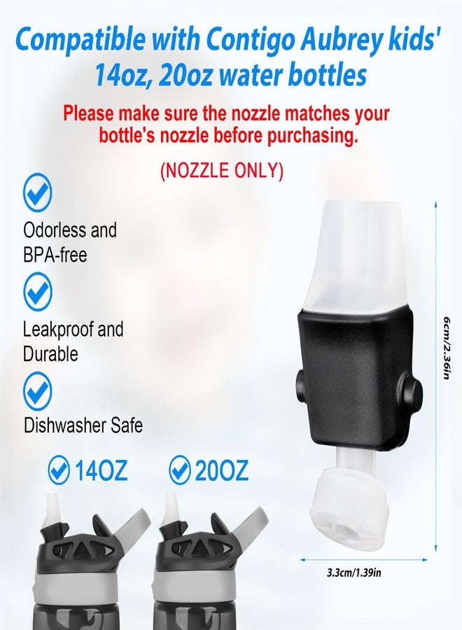 PEUTIER 6pcs Replacement Spout Mouthpiece for Contigo Aubrey Kids Water Bottle - Image 2
