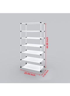 GTC GTC® Light Weight Foldable Shoe Shelves Storage Organizer for Home and Office (6 Layer) (Black Red Cherry)  - Image 2