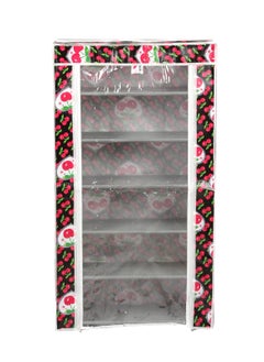GTC GTC® Light Weight Foldable Shoe Shelves Storage Organizer for Home and Office (6 Layer) (Black Red Cherry)  - Image 3