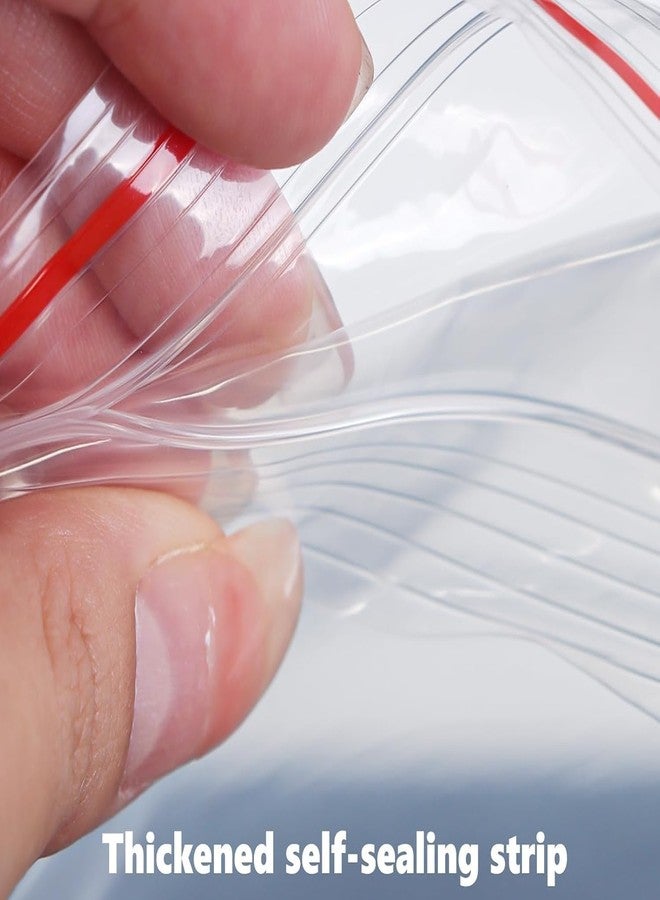 bvslf Ziplock Pouch Bags Covers 5 x 7 inches, 200 pieces pack, Transparent Reusable/Resealable Zipseal Ziplock Bags(Plastic) - Image 2