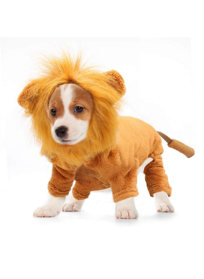 Rypet Dog Lion Costume Pet Clothes for Halloween Party Simulation Lion Pets Outfits Cosplay Dress up Costume Pet Lion Hoodie Cat Costume for Party - Image 1
