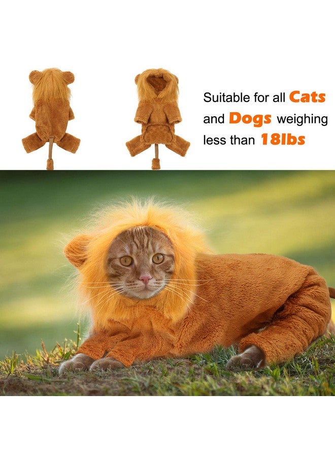 Rypet Dog Lion Costume Pet Clothes for Halloween Party Simulation Lion Pets Outfits Cosplay Dress up Costume Pet Lion Hoodie Cat Costume for Party - Image 5