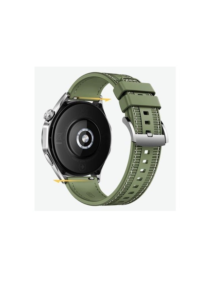 حزام ساعة 22 مم من النايلون المضفر المصنوع من السيليكون لساعة Xiaomi Amazfit GTR 3/ GT3 Pro، باللون الأخضر - Image 1