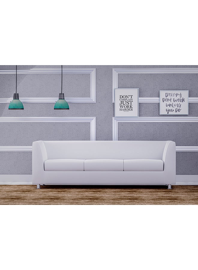 Mahmayi 679 Three Seater PU Sofa - White - Image 2