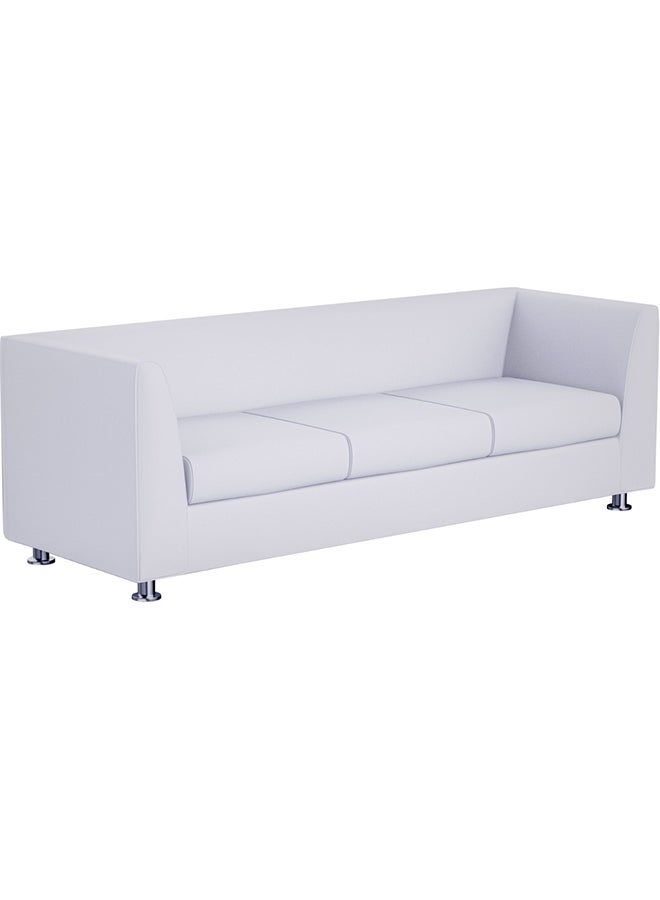 Mahmayi 679 Three Seater PU Sofa - White - Image 1