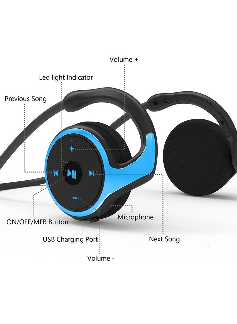 SYOSI Wireless Bluetooth Earbuds, 5.0 Over Ear Headphones, Support TF Card and FM Radio, CVC8.0 Noise Canceling Earset 12 Hours Playtime for Sport Exercise Jogging Gym Workout - Image 4