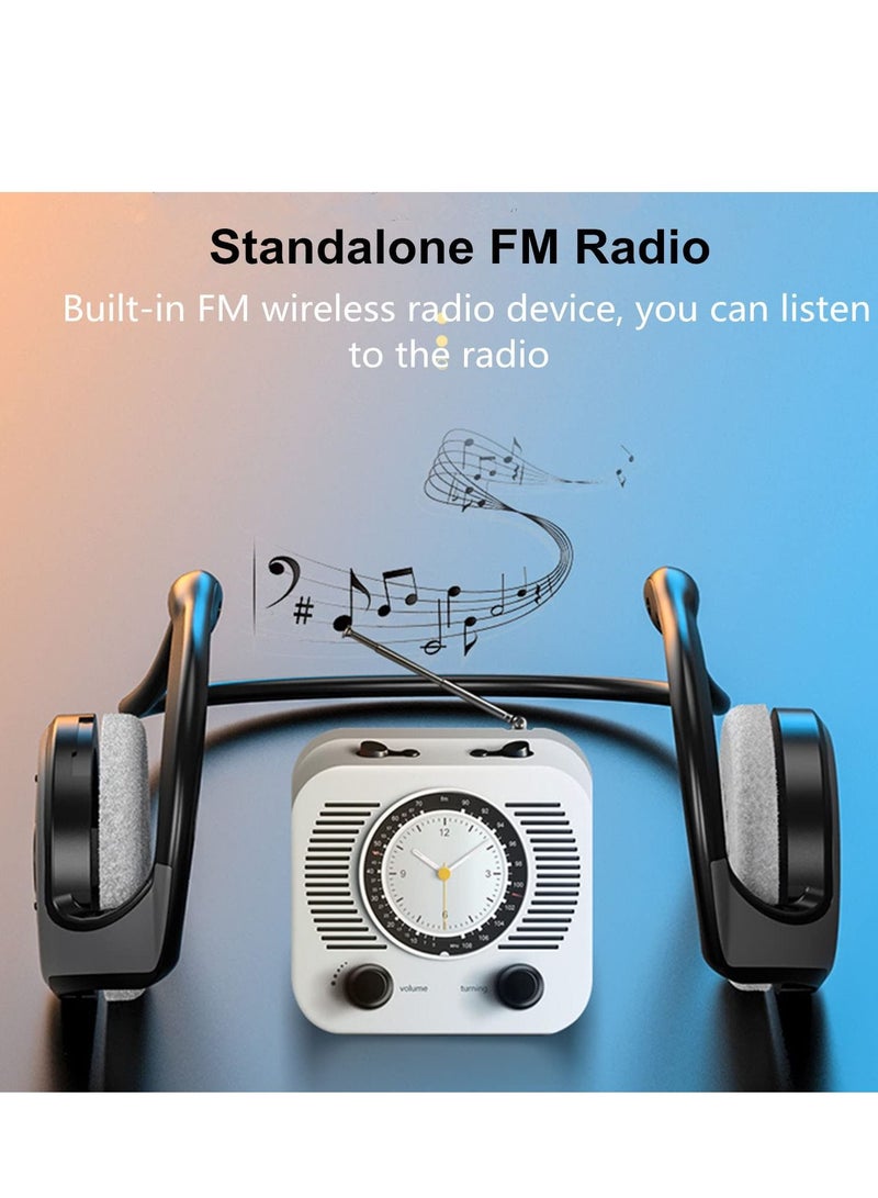 SYOSI Wireless Bluetooth Earbuds, 5.0 Over Ear Headphones, Support TF Card and FM Radio, CVC8.0 Noise Canceling Earset 12 Hours Playtime for Sport Exercise Jogging Gym Workout - Image 3