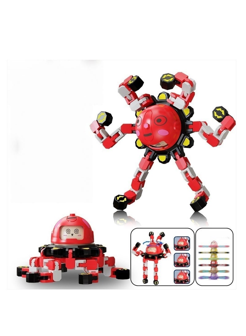 1 قطعة من طرف الإصبع جيروسكوب الميكانيكية ، متعددة الوظائف ديي سلسلة تخفيف الضغط تشوه الروبوت جيروسكوب لعبة ، التعليم تخفيف الضغط تشوه