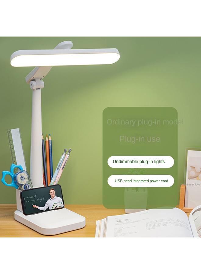 Bluejw Eye Protection Pen Container Desk Lamp Student Study Dormitory Lamp Desk Special Lamp Charging Folding Rotating Bedside Night Light  - Image 1