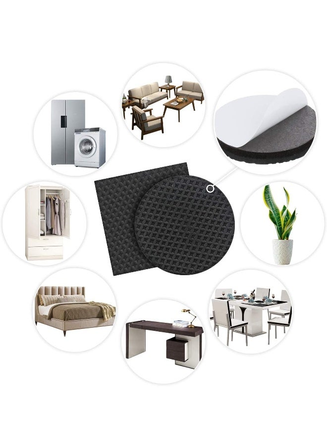 Non Slip Furniture Pads - 24 pcs 2.5’’ Furniture Grippers, Non Skid for Furniture Legs, Self Adhesive Rubber Feet Furniture Feet, Anti Slide Furniture Hardwood Floor Protector for Keep Couch Stoppers  - Image 4