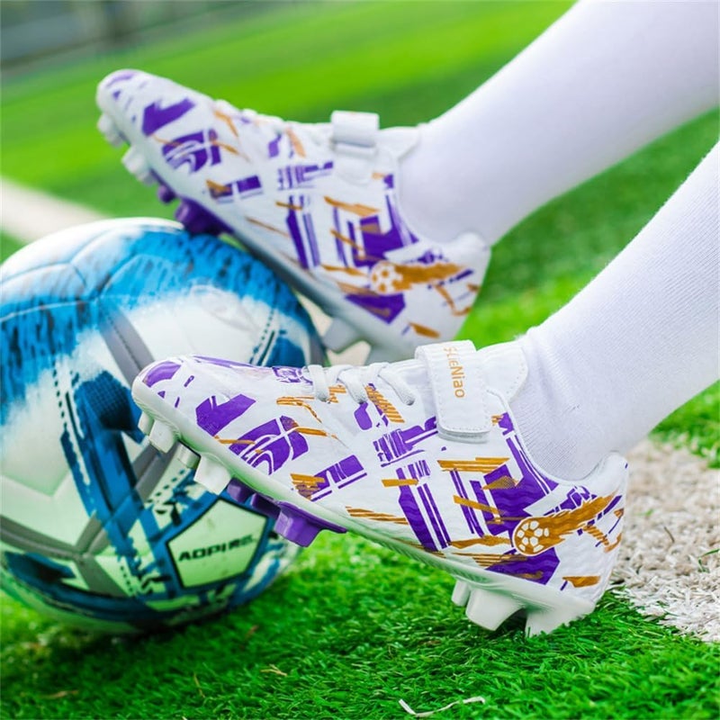 DISRATEBLU Kids Soccer Shoes Boys Football Cleats Professional Athletic Outdoor Trainning Football Shoes Youth Girl Turf Soccer Cleats - Image 5