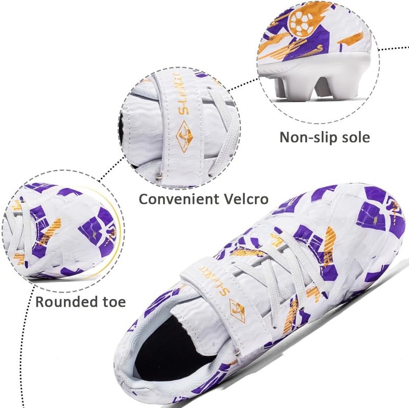 DISRATEBLU Kids Soccer Shoes Boys Football Cleats Professional Athletic Outdoor Trainning Football Shoes Youth Girl Turf Soccer Cleats - Image 2