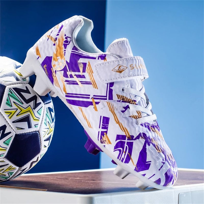 DISRATEBLU Kids Soccer Shoes Boys Football Cleats Professional Athletic Outdoor Trainning Football Shoes Youth Girl Turf Soccer Cleats - Image 3