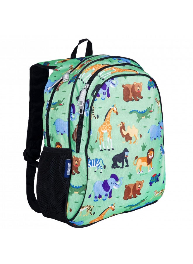 Wildkin 15-Inch Kids Backpack for Boys & Girls, Perfect for Early Elementary, Backpack for Kids Features Padded Back & Adjustable Strap, Ideal for School & Travel Backpacks (Wild Animals) - Image 1