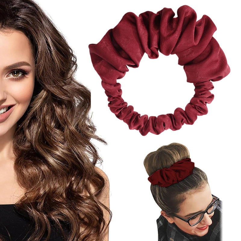 Foaryoer Heatless Curlers to Sleep In, No Heat Curling Wrap for Long Hair Overnight (Red) - Image 1