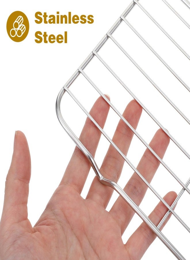 Quilax Roasting Rack, Stainless Steel Baking Wire Rack, Heavy Duty Wire Rectangle Bake Racks for Baking, Cooling, Steaming (5.3 x 8.46 Inch) - Image 3