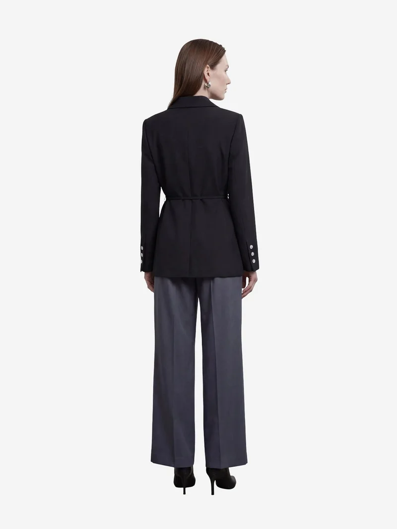 MY FASHION MY FASHION Tie Detail Crepe Blazer Jacket