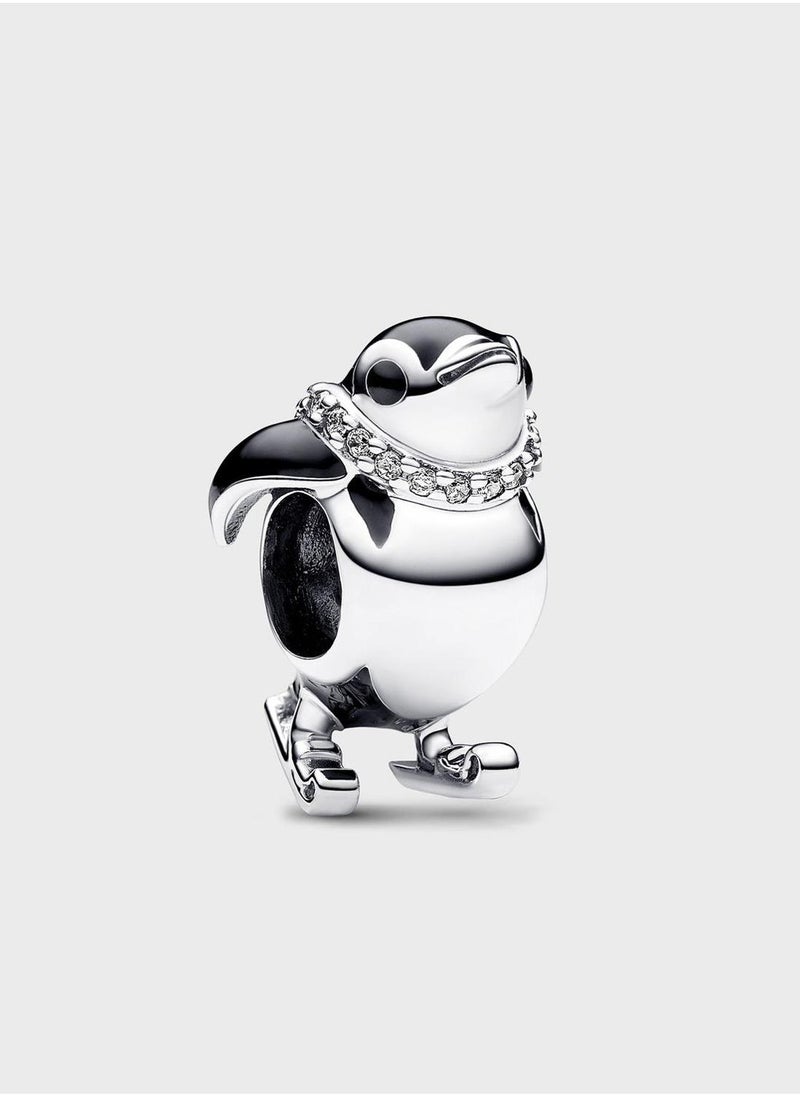 PANDORA - Skiing Penguin Charm - Image 1