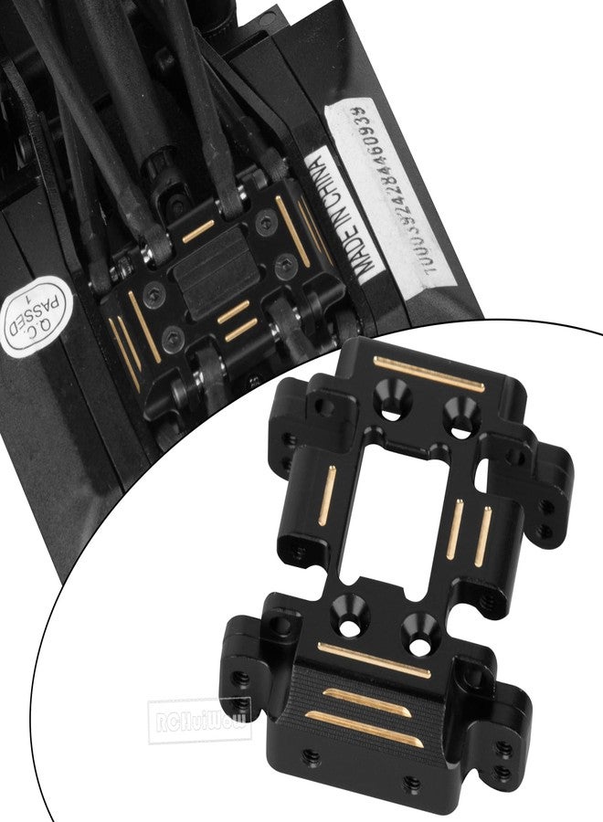 قطع غيار RCHuiWow RC المُحسّنة لسيارة Ascent-18 بمقياس 1/18، غطاء تفاضلي، لوحة حماية، قاعدة تثبيت سيرفو، مفصل توجيه، غطاء بوابة خارجي، وصلة توجيه، نحاس أسود - Image 4