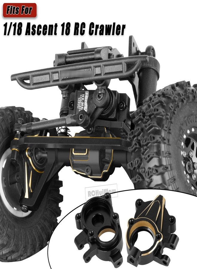قطع غيار RCHuiWow RC المُحسّنة لسيارة Ascent-18 بمقياس 1/18، غطاء تفاضلي، لوحة حماية، قاعدة تثبيت سيرفو، مفصل توجيه، غطاء بوابة خارجي، وصلة توجيه، نحاس أسود - Image 2