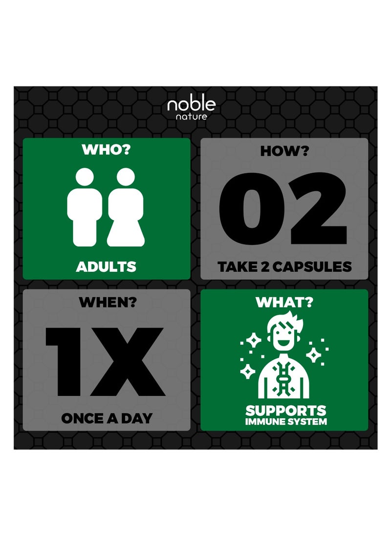 noble nature - Moringa 6000 MG, 60 Veg Capsules - Image 1