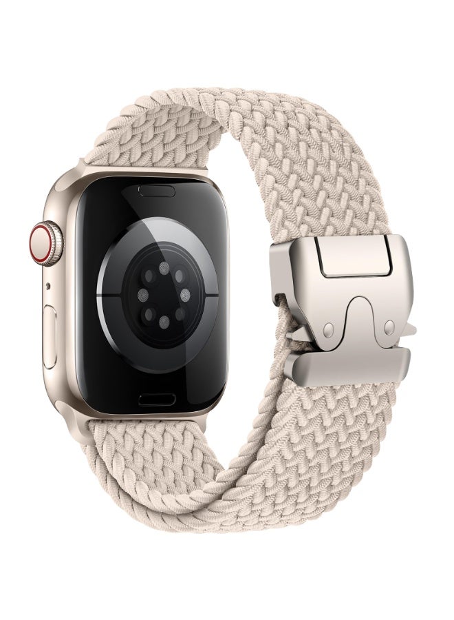Braided Stretchy Bands for Apple Watch Band 42mm 41mm 40mm 38mm Men Women,Parachute Buckle Elastic Woven Nylon Wristband Sport Solo Loop Strap for iWatch Series 11 10 9 8 7 6 5 4 3 SE3/2/4 - Image 1